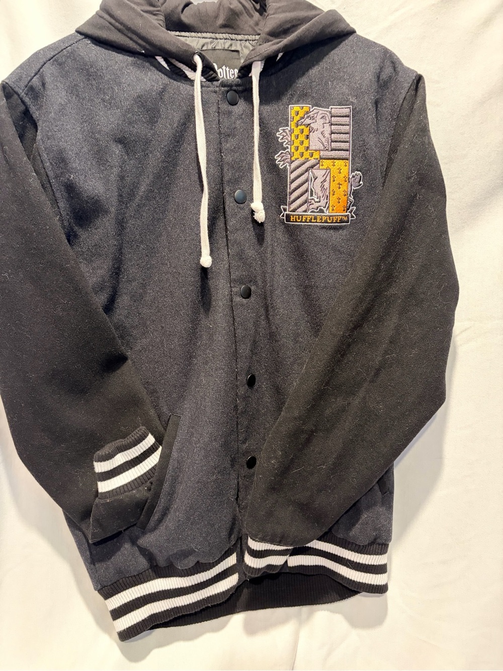 Warner Bros. Harry Potter Hufflepuff Hooded Varsity Jacket